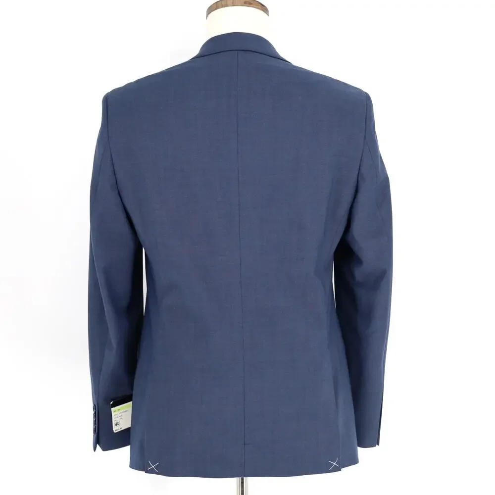 Bar III Men's Solid Blue Wool-Blend Slim Wrinkle-Resistant Suit Jacket Size 38R